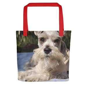 Pet Stop Store Red Schnauzer Dog Tote Bag