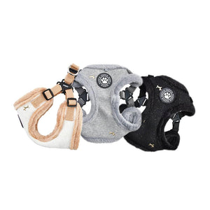 Pet Stop Store s black Gia Dog Harness in Ivory, Gray, Black