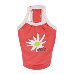 Pet Stop Store s red Fun Summer Aloha Cotton Tank Tops for Dogs