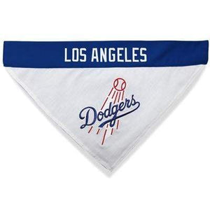 Pet Stop Store s white Fun & Playful MLB Los Angeles Dodgers Dog Collar Bandana