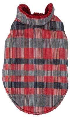 Pet Stop Store 'Scotty' Tartan Classic Red, Gray & Black Plaid Insulated Dog Coat