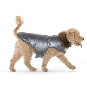 Pet Stop Store Silver Aspen Puffer Dog Coat