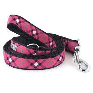 Pet Stop Store small 5'8 lead Bias Plaid Hot Pink Dog Collar & Lead Collection