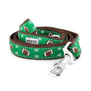 Pet Stop Store small 5'8 lead Fun Touchdown Football Field Dog Collar & Leash