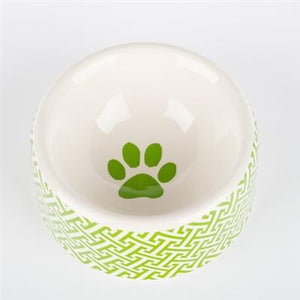 Pet Stop Store Small Dish Green Trellis Dog Bowls & Treat Jars Collection Kitchen Accessories
