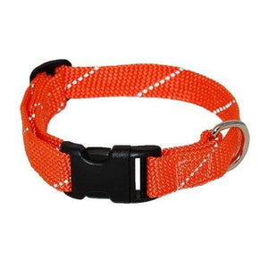Pet Stop Store small / orange Reflective Adjustable Nylon Dog Collars All Colors