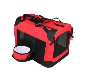 Pet Stop Store Small / Red 360 Vista View Travel Pet Crate with Removable Bowl and Tray