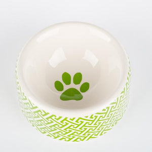 Pet Stop Store small round dish Green Trellis Dog Bowls & Treat Jars Collection