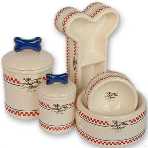Pet Stop Store small round dish French Bistro Dog Bowls & Treat Jars Collection