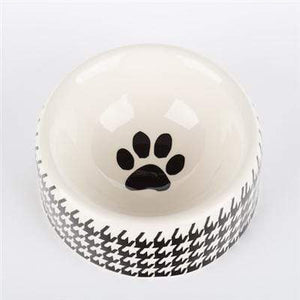 Pet Stop Store small round dish Modern Stylish Black & White Bowls & Treat Jars