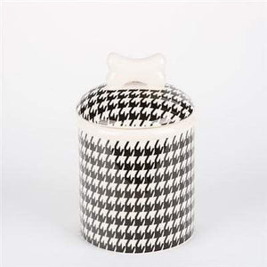 Pet Stop Store Small Treat Jar Modern Stylish Black & White Bowls & Treat Jars