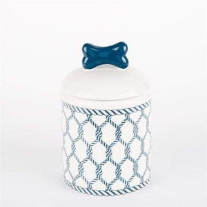 Pet Stop Store Small Treat Jar Nautical Dog Bowls and Treat Jars Kitchen Accessories
