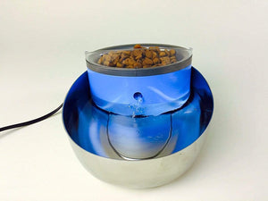 Pet Stop Store Stainless Steel & Plastic Food & Water Pet Station