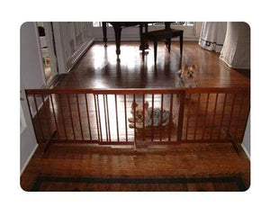 Pet Stop Store Step Over Gate Extension for Pets Walnut