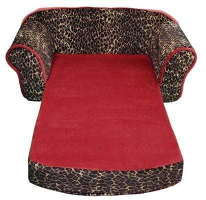 Pet Stop Store Stylish Leopard Print Pull Out Sleeper Dog Sofa