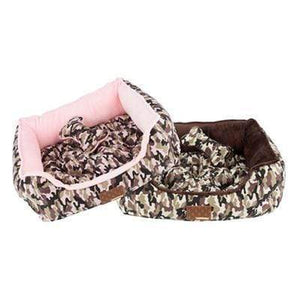 Pet Stop Store Stylish & Modern Brown & Pink Camouflage Dog Beds