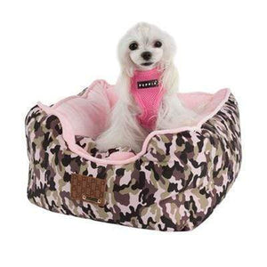 Pet Stop Store Stylish & Modern Brown & Pink Camouflage Dog Beds