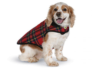 Pet Stop Store Stylish Red & Blue Plaid with Fleece Lining Winter Dog Coat