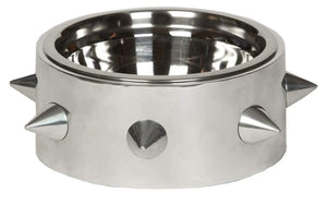 Pet Stop Store Stylish Classy Spiked Stainless Steel Bruno Dog Bowls
