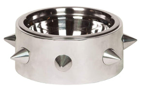 Pet Stop Store Stylish Classy Spiked Stainless Steel Bruno Dog Bowls