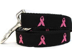 Pet Stop Store Teacup: 5/8 in. x 4 ft. Breast Cancer Awareness Collection Dog Leash