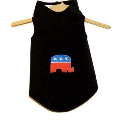 Black Republican Elephant Dog Tank