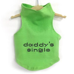 Pet Stop Store Teacup / Green Daddy's Single Studs Dog Tank