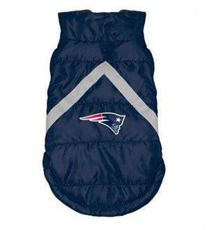 Pet Stop Store teacup NFL Football New England Patriots Dog Puffer Vest