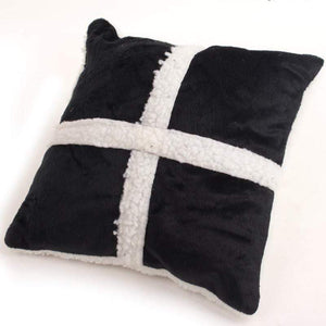 Pet Stop Store Trendy Black & White Couch Like Dog Bed with Pillow