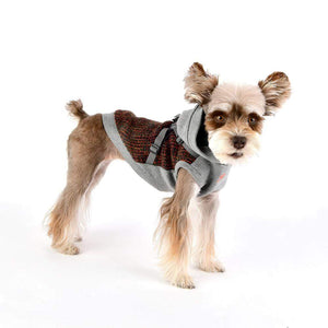 Pet Stop Store Vale Dog Vest w/Integrated Harness Colors Gray & Burgundy