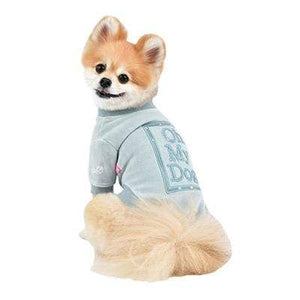 Pet Stop Store Warm & Cozy Baby Blue & Pink Oh My Dog Tee All Sizes