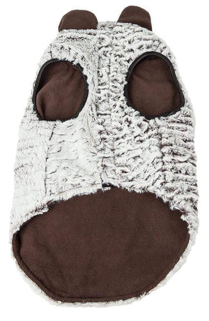 Pet Stop Store LUXE 'Purrlage' Pelage Designer Fur White & Brown Dog Coat