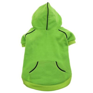 Pet Stop Store x-small Casual Green Flash Sports Dog Sweatshirt with Hoodie