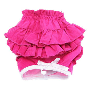 Pet Stop Store x-small Cute & Fancy Solid Hot Pink Puppy Panties for Dogs