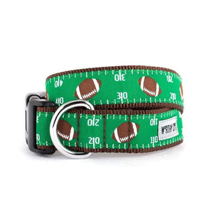 Pet Stop Store x-small dog collar Fun Touchdown Football Field Dog Collar & Leash
