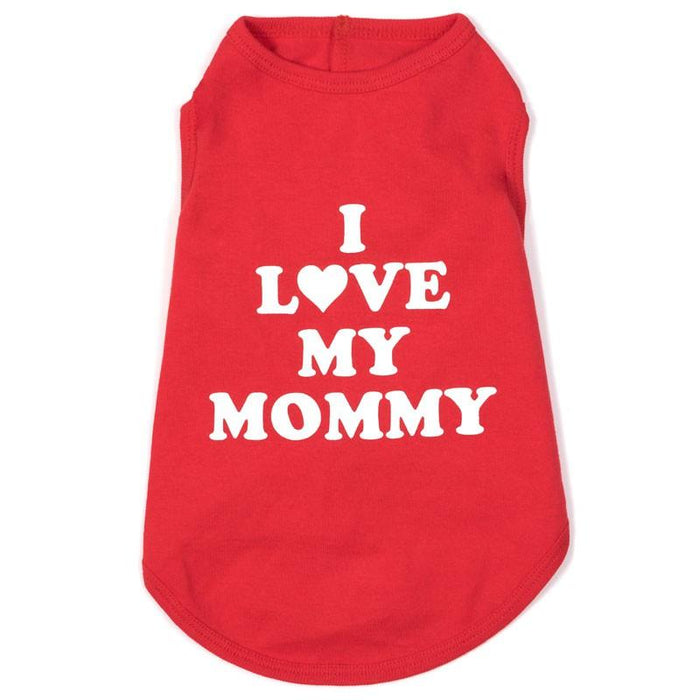 Fun & Play Red I Love Mommy Tee at Pet Stop Store