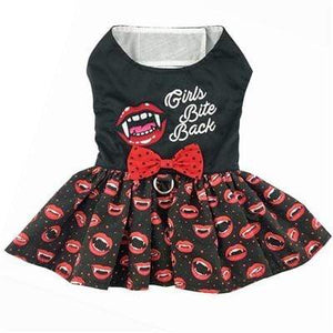 Pet Stop Store xs Halloween Black & Red Girls Bite Back Dog Dress in All Sizes