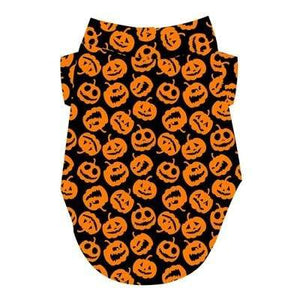 Pet Stop Store xs Halloween Orange & Black Jack-O-Lanterns Dog T-Shirt