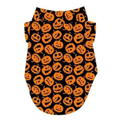 Halloween Orange & Black Jack-O-Lanterns Dog T-Shirt