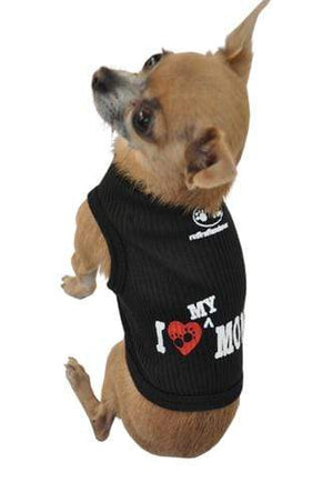 Pet Stop Store xs black I Love My Mommy™ Tank  Dog Tank All Sizes Avail Black & White