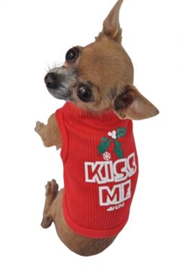 Pet Stop Store xs black Red Kiss Me  Dog Tank Top All Sizes