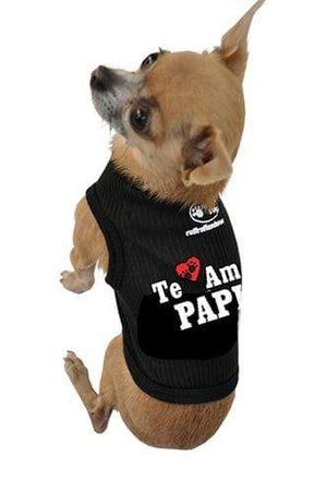 Pet Stop Store xs black Te Amo Papi Dog Tank Top All Sizes Avail Black & White