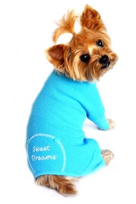 Pet Stop Store xs blue Fun & Cute Sweet Dreams Embroidered Dog Pajamas All Sizes