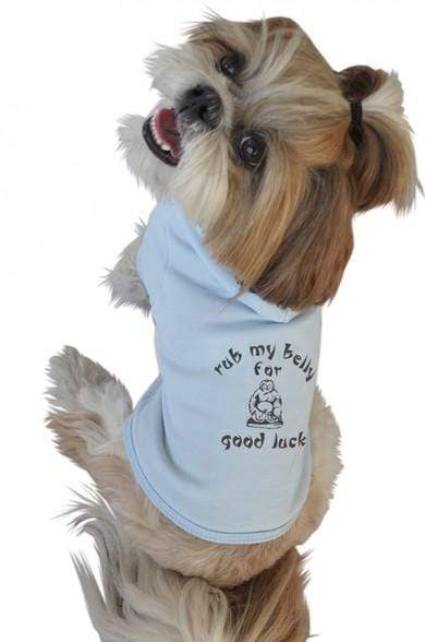Rub My Belly for Good Lick Dog Hoodie