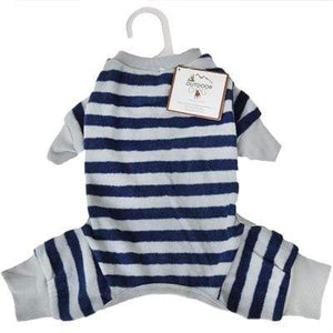 Pet Stop Store xs Fun & Playful Striped Blue Pajama for Dogs