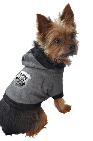 Pet Stop Store xs Gray Proud to Serve & Protect Dog Hoodie