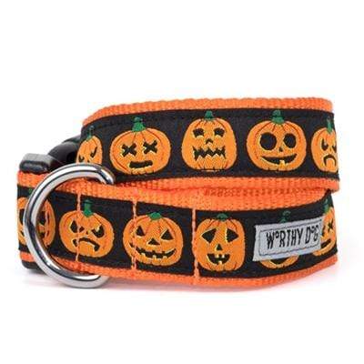 Halloween Black & Orange Jack-O-Lantern Dog Collar