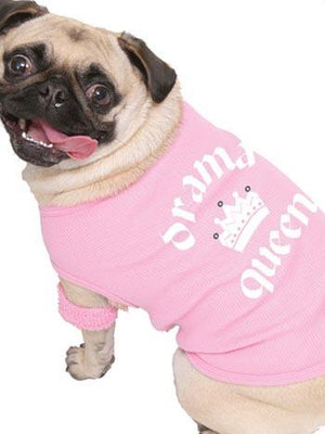 Pet Stop Store xs Pink Drama Queen Ribbed Dog Tank