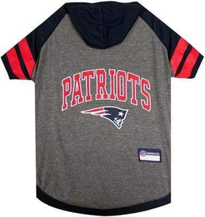 Pet Stop Store Xtra Small NFL New England Patriots Hoodie Football Dog Tee