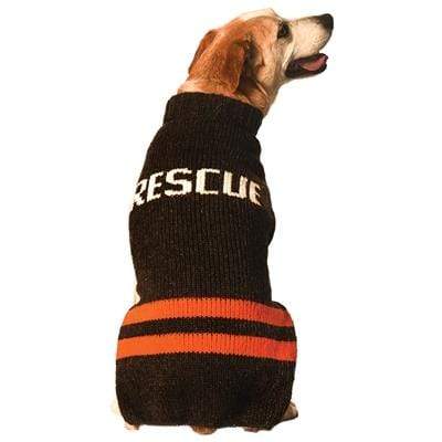 Black & Red Handmade Rescue Dog Sweater at Pet Stop Store